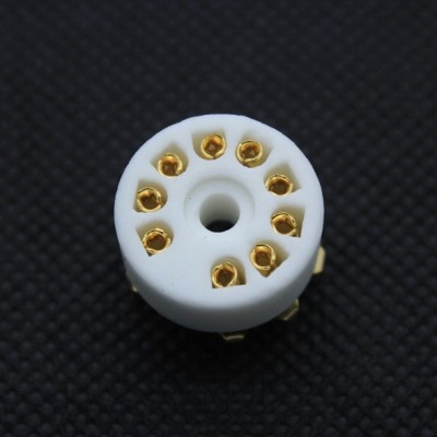 9 Pin PC Mount Gold Tube Socket(GZC9-A-G)